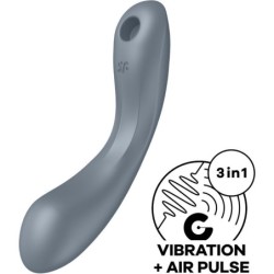 SATISFYER - CURVE TRINITY 1 AIR PULSE VIBRATION GRIS