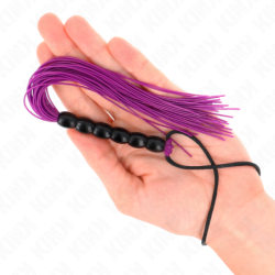 KINK - MINI LÃTIGO DE SILICONA CON AGARRE 6 BOLAS MORADO 26 CM