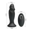 MR PLAY - PLUG ANAL CON VIBRACION NEGRO CONTROL REMOTO