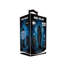 MR PLAY - PLUG ANAL CON VIBRACION NEGRO CONTROL REMOTO