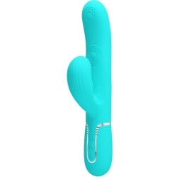 PRETTY LOVE - PERLITA VIBRADOR PUNTO G 3 EN 1 MULTIFUNCIÃ“N VERDE AGUA