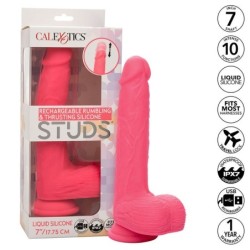 CALEXOTICS - STUDS VIBRADOR REALÃSTICO 10 VIBRACIONES Y ROSA