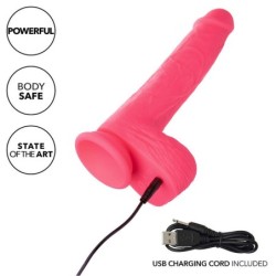 CALEXOTICS - STUDS VIBRADOR REALÃSTICO 10 VIBRACIONES Y ROSA