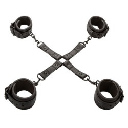 CALEXOTICS - NOCTURNAL CONECTOR HOG TIE CUERO AJUSTABLE NEGRO