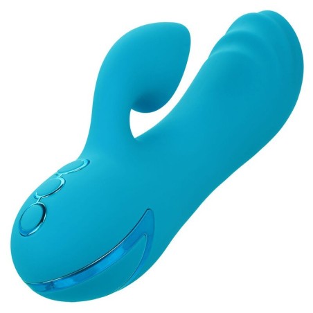 CALEXOTICS - SUNSET BEACH SEDUCER VIBRADOR Y ESTIMULADOR 10 FUNCIONES AZUL