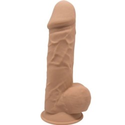 SILEXD - MODELO 1 PENE REALISTICO SILICONA PREMIUM SILEXPAN CARAMELO 21.5 CM