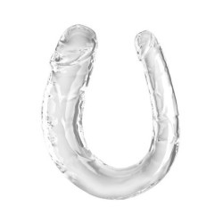 KING COCK - DOUBLE TROUBLE DILDO DOBLE 33 CM TRANSPARENTE