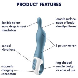 SATISFYER - AMAZING 1 VIBRADOR PUNTO A AZUL