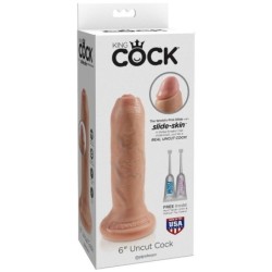 KING COCK - DILDO REALISTICO UNCUT NATURAL 15 CM