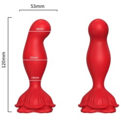 ARMONY - ROSA VIBRADOR & PLUG ANAL CONTROL REMOTO ROJO