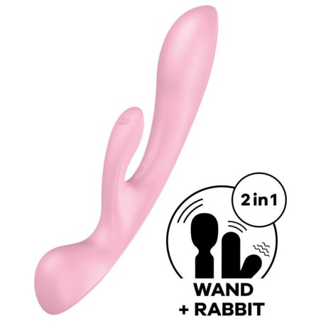 SATISFYER - TRIPLE OH VIBRADOR HÃBRIDO ROSA