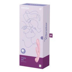 SATISFYER - TRIPLE OH VIBRADOR HÃBRIDO ROSA