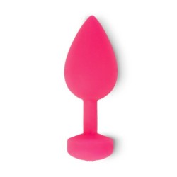 G-VIBE - FUNTOYS GPLUG ANAL VIBRADOR RECARGABLE PEQUEÃ‘O ROSA NEON 3CM