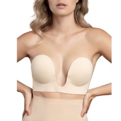 BYE-BRA - SUJETADOR SIN ASAS EN U BEIGE COPA B