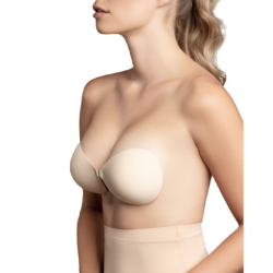 BYE-BRA - SUJETADOR INVISIBLE BEIGE COPA D