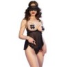 CHILIROSE - CR 4715 SET BABYDOLL CUATRO PIEZAS NEGRO L