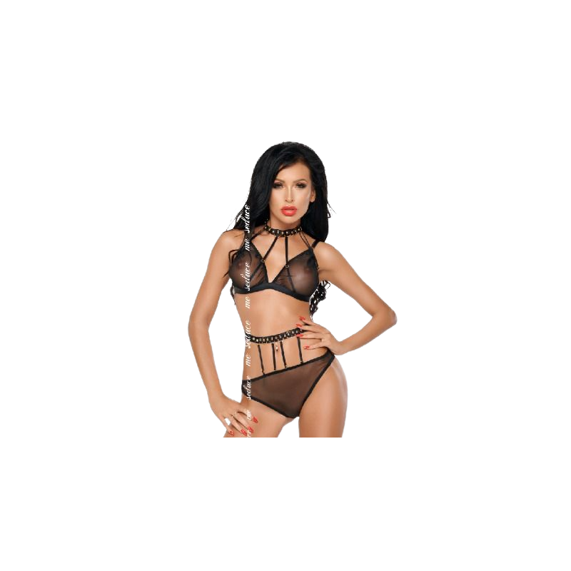 ME-SEDUCE - DOTTY SET DOS PIEZAS NEGRO S/M