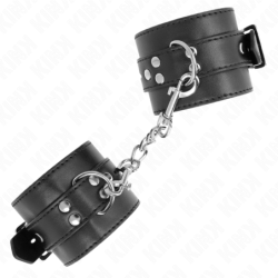 KINK - MUÃ‘EQUERAS NEGRO CON CORREA NEGRO AJUSTABLE 17-28 CM X 6 CM