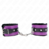 KINK - MUÃ‘EQUERAS FORRADAS PREMIUM NEGRO CON CORREA VIOLETA / NEGRO AJUSTABLE 17-29 CM X 6 CM