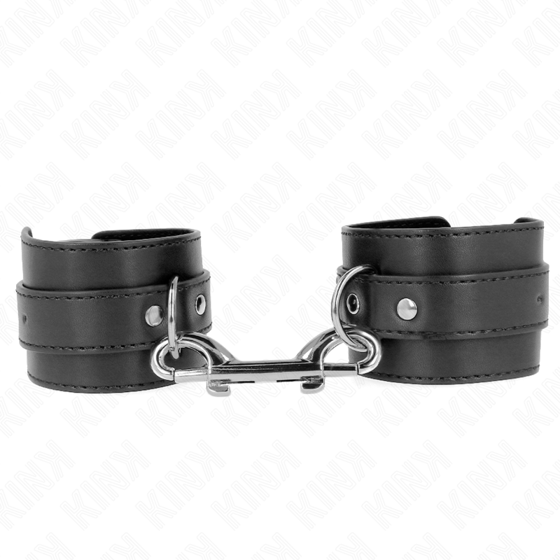 KINK - MUÃ‘EQUERAS SIMPLES CON FILA DE REMACHES Y HEBILLA GRANDE NEGRO AJUSTABLE 17-28 CM X 5 CM