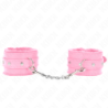 KINK - MUÃ‘EQUERAS FORRADAS PREMIUM ROSA CON CORREA ROSA AJUSTABLE 17-29 CM X 6 CM