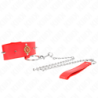 KINK - COLLAR CON CORREA 65 CM CUELLO DE DIAMANTES ROJO AJUSTABLE 35-51 CM X 7 CM