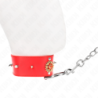 KINK - COLLAR CON CORREA 65 CM CUELLO DE DIAMANTES ROJO AJUSTABLE 35-51 CM X 7 CM