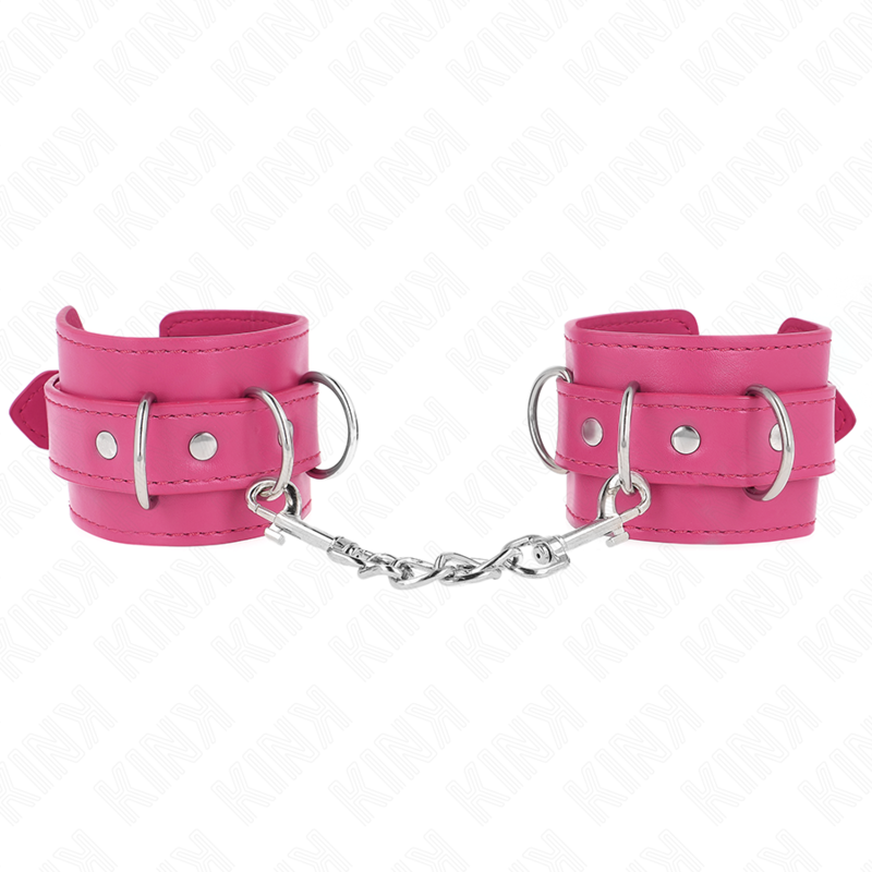 KINK - MUÃ‘EQUERAS CON 3 ANILLAS EN D AJUSTABLE ROSA 17.5-25 CM X 6 CM