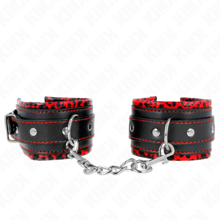 KINK - MUÃ‘EQUERAS FORRADAS ROJO / NEGRO AJUSTABLE 17-29 CM X 6 CM