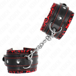 KINK - MUÃ‘EQUERAS FORRADAS ROJO / NEGRO AJUSTABLE 17-29 CM X 6 CM