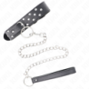 KINK - COLLAR CON CORREA 65 CM REMACHE ANILLA NEGRO AJUSTABLE 36-50 CM X 3.8 CM