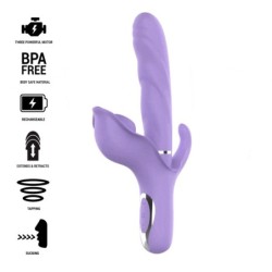 INTENSE - BILLIE VIBRADOR MULTIFUNCIÃ“N RECARGABLE SUCCIONADOR CON PULSADOR MORADO