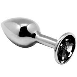 ALIVE - ANAL PLEASURE MINI PLUG METAL NEGRO TALLA S