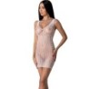 PASSION - BS097 BODYSTOCKING BLANCO TALLA UNICA