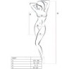 PASSION - BS097 BODYSTOCKING BLANCO TALLA UNICA