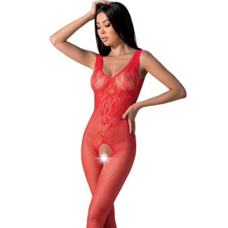 PASSION - BS098 BODYSTOCKING ROJO TALLA UNICA