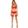 OBSESSIVE - INGRIDIA SET TRES PIEZAS ROJO M/L