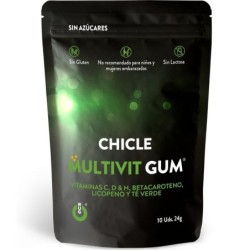 WUG GUM - MULTIVIT CHICLE VITAMINA C, H, D, BETACAROTENO, LICOPENO Y TÃ‰ VERDE 10 UNIDADES