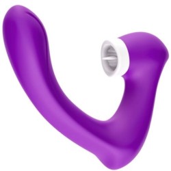 ARMONY - SECRETKISS ESTIMULADOR CON LENGUA CLITORIS & VIBRADOR CURVO VIOLETA