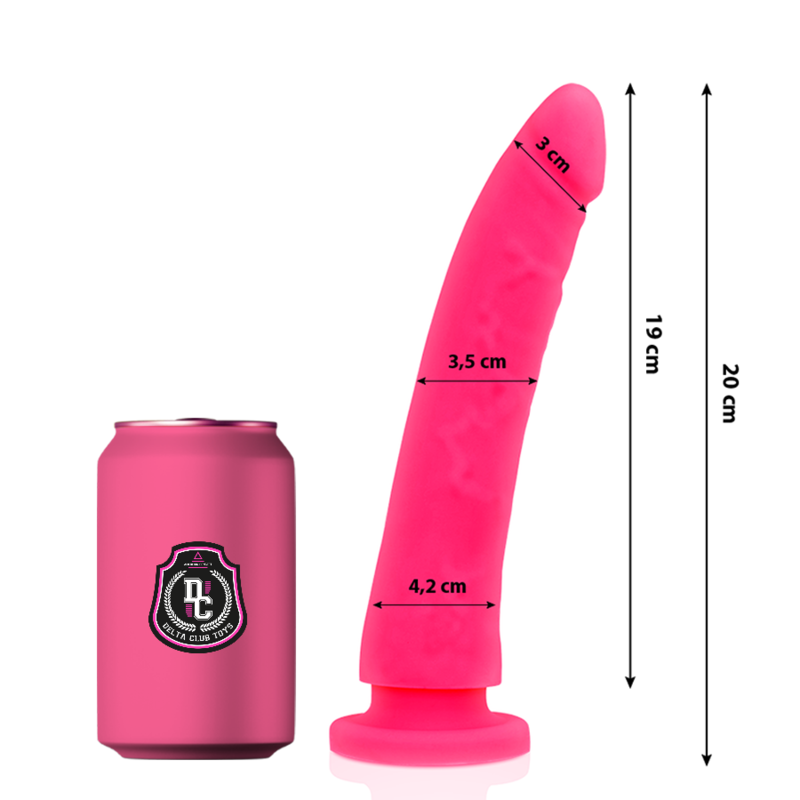 DELTA CLUB - TOYS DILDO ROSA SILICONA MEDICA 20 CM -O- 4 CM