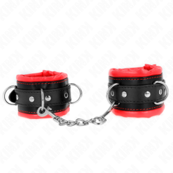 KINK - MUÃ‘EQUERAS ESTILO HEAVY FORRO ROJO AJUSTABLE 20-30 CM X 6 CM