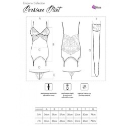 LIVCO CORSETTI FASHION - PERSINNE MIT EMPORIO SET CORSET + PANTY + MEDIAS L/XL