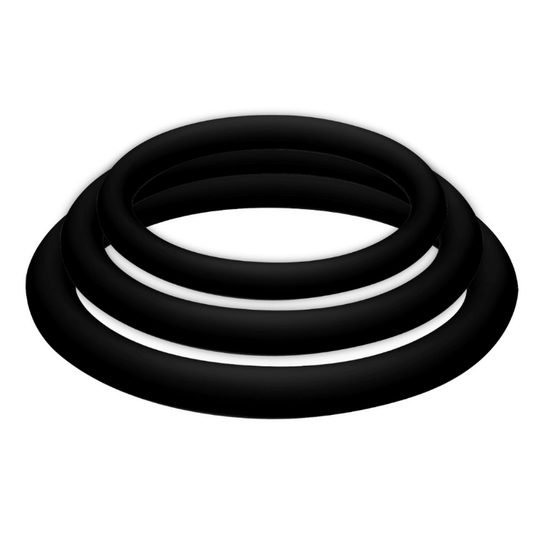 JOYDIVISION POTENZDUO - PLUS PACK 3 ANILLOS PARA PENE NEGRO - S, M, L