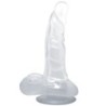 BAILE - DILDO REALISTICO CON VENTOSA Y TESTICULOS 16.7 CM TRANSPARENTE