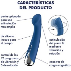 SATISFYER - SPINNING G-SPORT 1 VIBRADOR ROTADOR AZUL