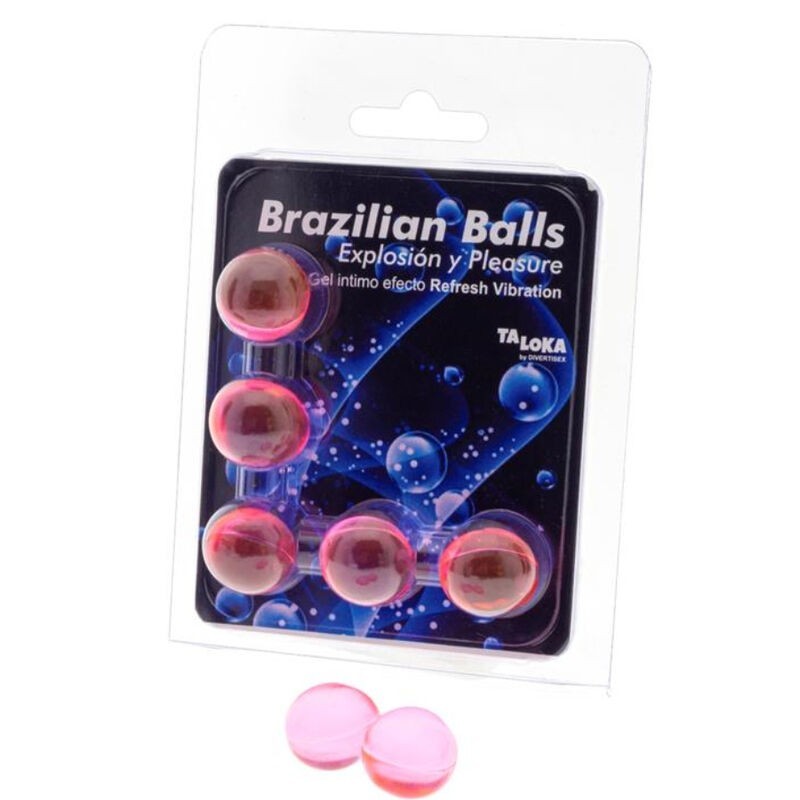 TALOKA - BRAZILIAN BALLS GEL EXCITANTE EFECTO VIBRACIÃ“N REFRESCANTE 5 BOLAS