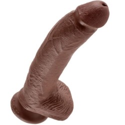 KING COCK - 9 PENE REALISTICO MARRON 22.9 CM