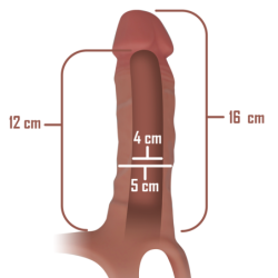 INTENSE - ARNÃ‰S HUECO CON DILDO SILICONA 16 X 3.5 CM