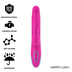 HAPPY LOKY - PLUTO RABBIT VIBRATOR & ROTATOR COMPATIBLE CON WATCHME WIRELESS TECHNOLOGY