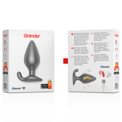 ONINDER - RIO PLUG ANAL VIBRADOR NEGRO - APP GRATUITA